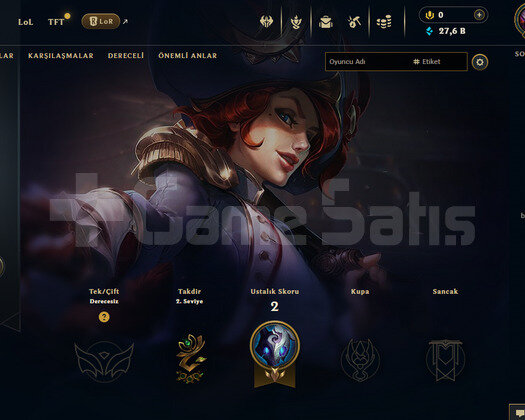 TR Unranked | 1 Kostüm - 23 Hero | LoL Hesap