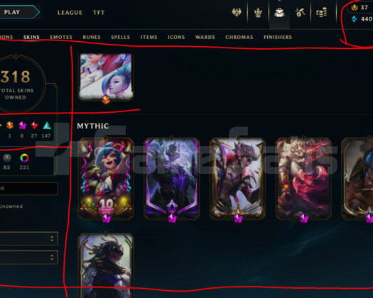 409 LEVEL / 318 SKIN / FULL HERO / +MAIL+TEL