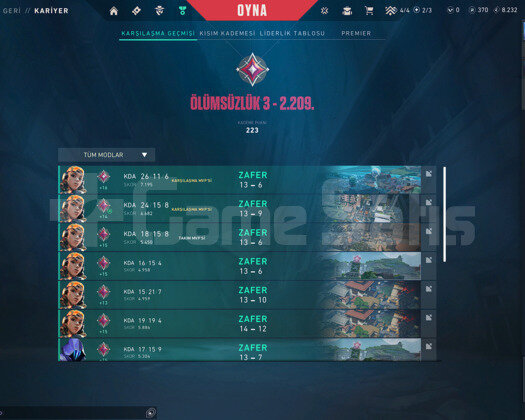 FRESH TEMIZ IMMORTAL 3 HESAP