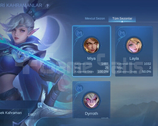 Mlbb Temiz ADC Oranlı Epik Fresh Hesap