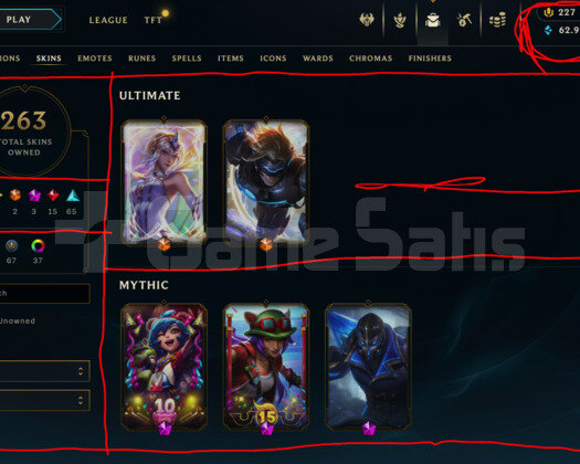273 LEVEL / 263 SKIN / FULL HERO / +MAIL /+TELEFON