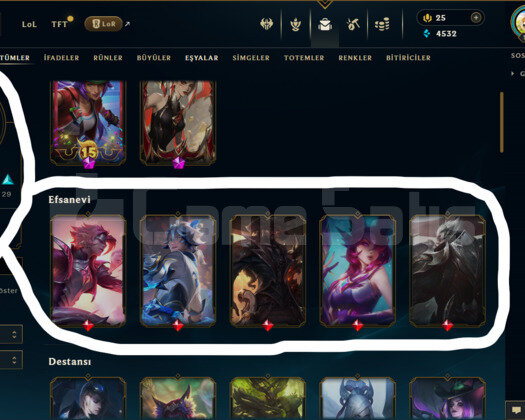 TR / 141 LEVEL / 60 SKİN / 101 HERO +MAİL