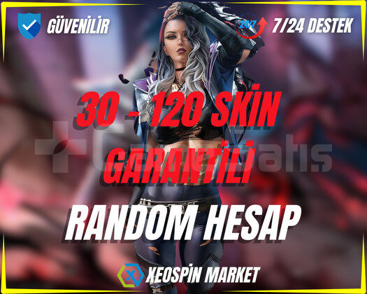 Valorant 30-120 Skin Random VIP Hesap