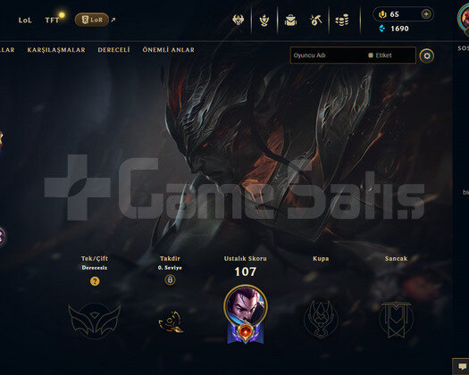 TR Unranked | 10 Kostüm - 35 Hero | LoL Hesap
