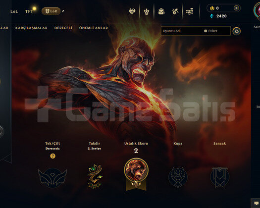 TR Unranked | 1 Kostüm - 36 Hero | LoL Hesap
