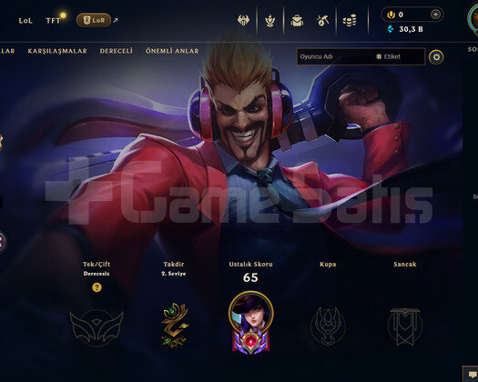 EUW Unranked | 6 Kostüm - 40 Hero | LoL Hesap