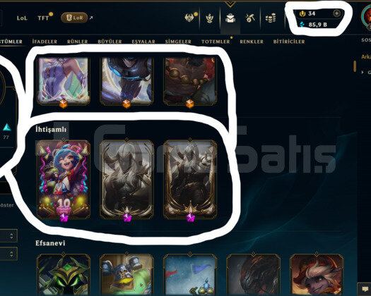 TR / 358 LEVEL / 240 SKİN / FUL HERO +MAİL +85K ÖZ