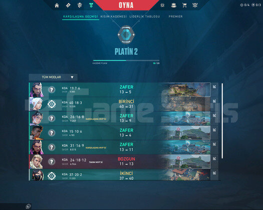TR + PLATİN 2 50 KP + MAİL DEĞİŞEN + MAİNLİK