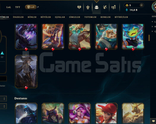 TR / 362 LEVEL / 163 SKİN / 169 HERO +MAİL
