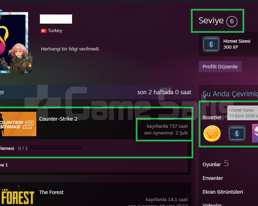3.5K OYUN + 5 MADALYA 134 WİN 737 SAAT SEÇKİN