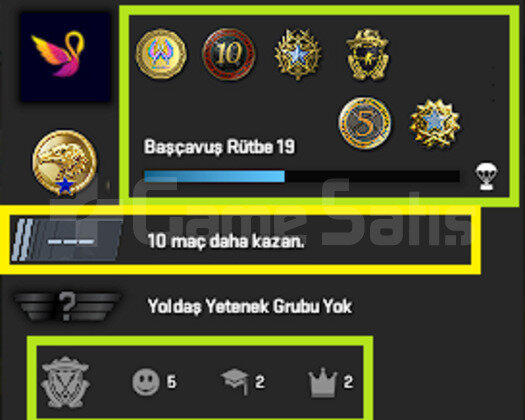 8K OYUN + 6 MADALYA 210 WİN 539 SAAT SEÇKİN