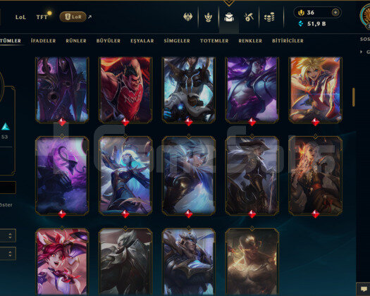 348 LEVEL / 137 SKİN / 143 HERO +MAİL +TELEFON-
