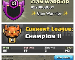 13sv Clan Warrior Şampiyon2 Başkent7 HemenTeslim