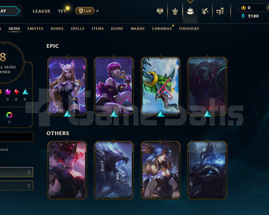 EUW Unranked | 8 Kostüm - 36 Hero | LoL Hesap