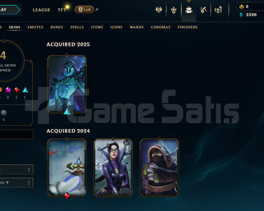 EUW Geçen Sezon Zümrüt | 4 Kostüm - 26 Hero | LoL