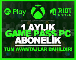 GAME PASS PC + EA PLAY + RIOT GAMES | 1 AYLIK
