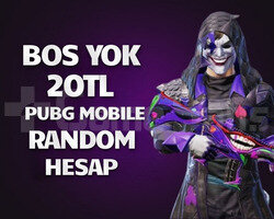 BOS YOK | 20TL PUBG MOBİLE RANDOM HESAP
