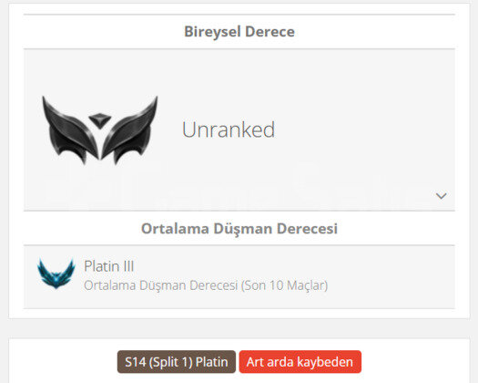 GEÇEN SEZON PLAT / 35 LEVEL UNRANKED