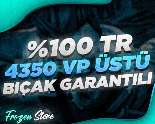 +5000 SATIŞ / KESİN TR 4350 VP ÜSTÜ BIÇAK GARANTİ