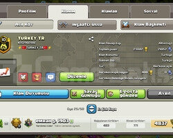 10 LEVEL TÜRKÇE İSİMLİ KLAN HARİKA KLAN EKİBLİ