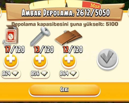 90 LVL 8350 AGİL 5050 AMBAR DEPOLU OYUN