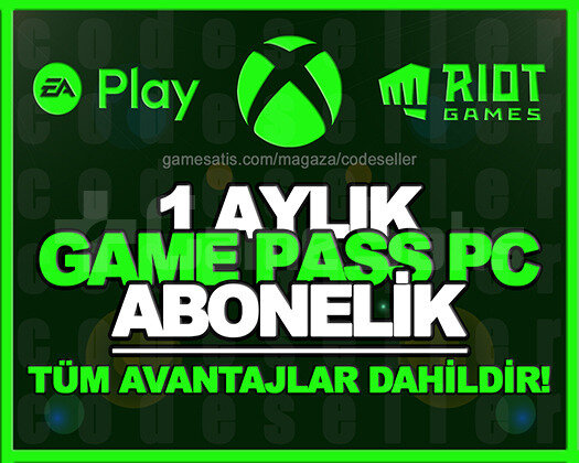 GAME PASS PC + EA PLAY + RIOT GAMES | 1 AYLIK