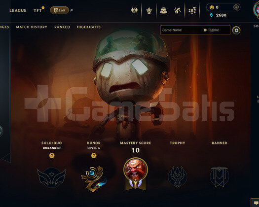 EUW Unranked | 1 Kostüm - 25 Hero | LoL Hesap