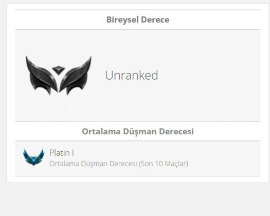 GEÇEN SEZON PLAT / 26 BİN MAVİ ÖZ / EUW