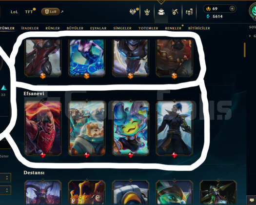 TR / 165 LEVEL / 126 SKİN / 147 HERO +MAİL