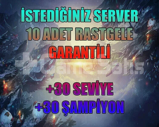 10 ADET İSTEDİĞİNİZ SW +30 SEVİYE RANDOM HESAP