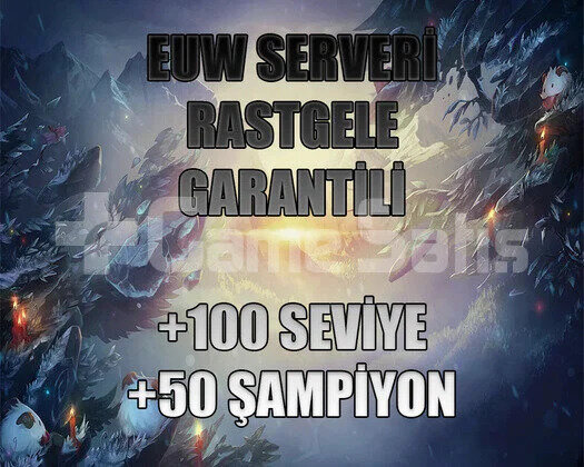 EUW +100 SEVİYE +80 ŞAMPİYON RANDOM HESAP