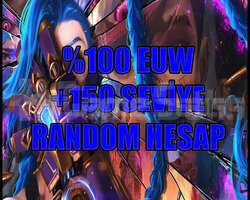 EUW +150 SEVİYE +80 ŞAMPİYON RANDOM HESAP