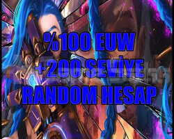 EUW +200 SEVİYE +100 ŞAMPİYON RANDOM HESAP
