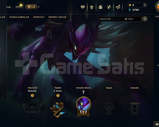 TR Unranked | 1 Kostüm - 25 Hero | LoL Hesap