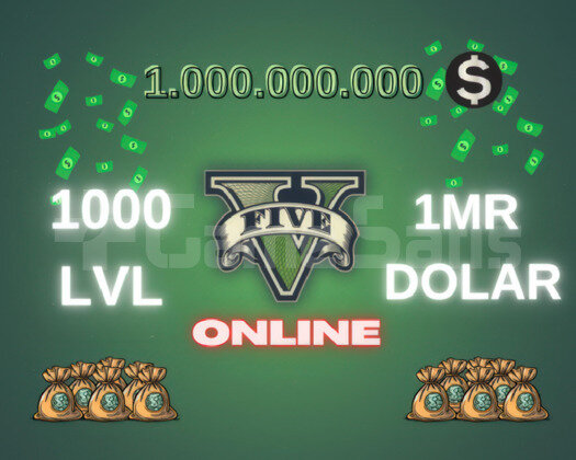 GTA Online 1MR DOLAR + 1000LVL Full Unlock+ bonus