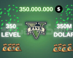 GTA Online 350M DOLAR +350 LVL Full Unlock+ bonus