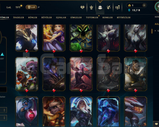 EUW / 400 LEVEL / 433 SKİN / 169 HERO +MAİL