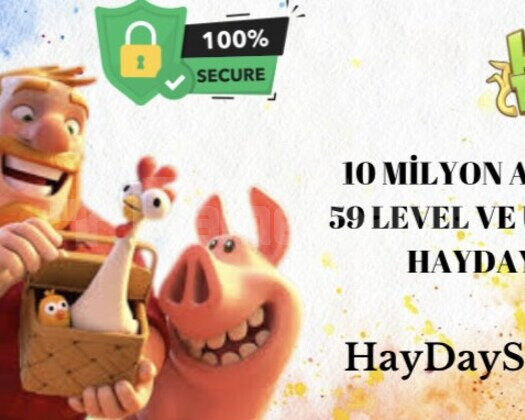 10 MİLYON ALTIN 59 LEVEL VE ÜZERİ | HAYDAY
