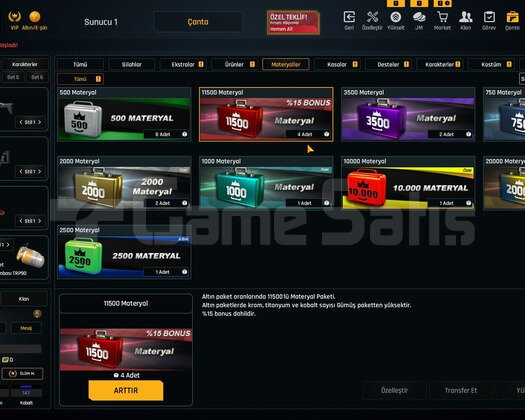 560.000+ ZP + 98.800+ Materyalli Zula Hesabı