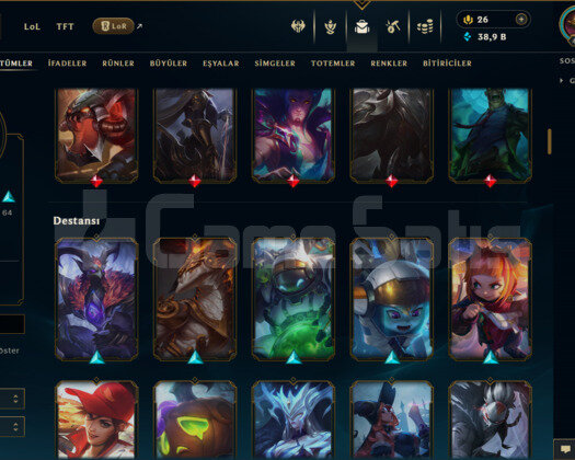 EUW / 458 LEVEL / 158 SKİN / 137 HERO +MAİL