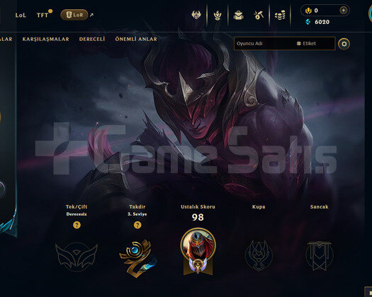 EUW Geçen Sezon Plat | 4 Kostüm - 25 Hero | LoL
