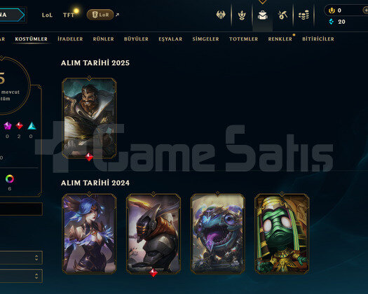 TR Unranked | 5 Kostüm - 41 Hero | LoL Hesap