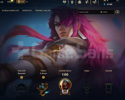 GEÇEN SEZON PLAT / DERECELİ HAZIR / EUW
