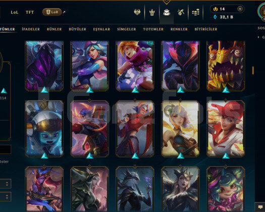 TR / 613 LEVEL / 219 SKİN / FUL HERO +MAİL