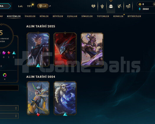 TR Geçen Sezon Plat | 5 Kostüm - 37 Hero | LoL Hes