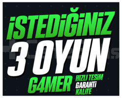 İSTEDİĞİNİZ 3 OYUN + KORUMA + HIZLI TESLİM GARANTİ