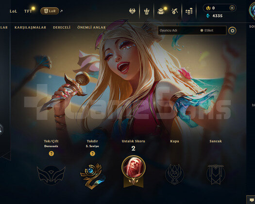 TR Unranked | 1 Kostüm - 31 Hero | LoL Hesap