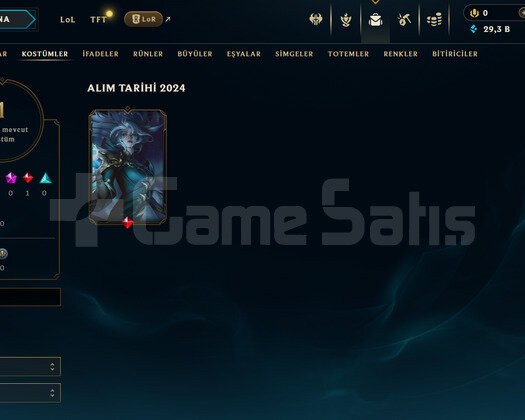 EUW Unranked | 1 Kostüm - 29K Mö | LoL Hesap
