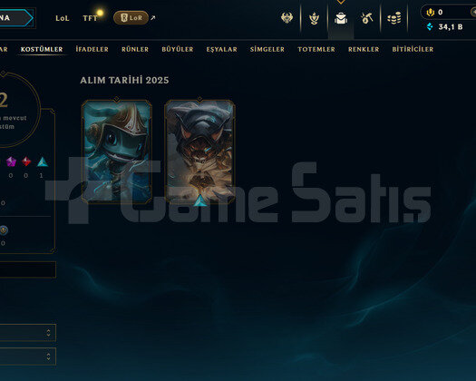 EUW Unranked | 2 Kostüm - 34K Mö | LoL Hesap