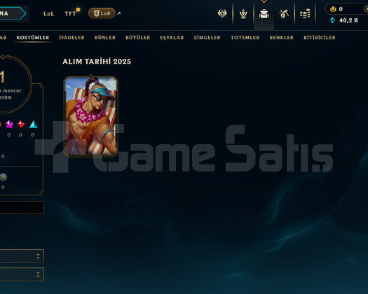 EUW Unranked | 1 Kostüm - 40K Mö | LoL Hesap